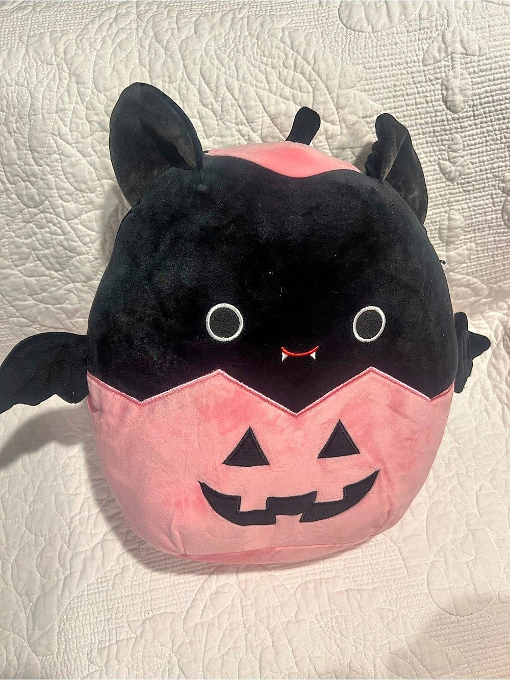 New 12" Squishmallows Emily Bat Pink pumpkin Halloween Black goblincore PlushToy